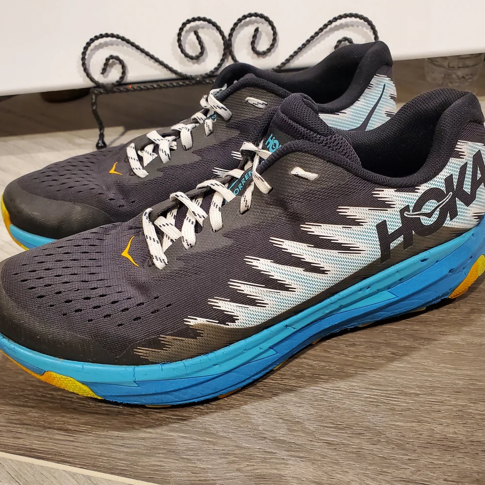 Hoka Men's Torrent 3 Black & Blue Athletic Running Shoes Size 10.5D - Picture 2 of 13